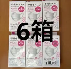 不織布マスク ホワイト 25枚入り6箱　150枚　小さめサイズ☆☆☆7485のサムネイル