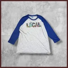 US古着 Luckybird Clothing Coプリント ラグランT L