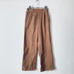 WEGO♡コーデュロイパンツ　S　ワイドパンツ　ウエストゴム　ブラウン