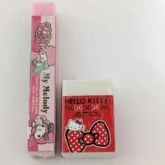 【未使用】サンリオ ハローキティ マイメロ消しゴム2点セットのサムネイル
