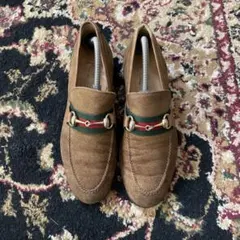 GUCCI グッチ ホースビットローファー 濃茶金 6 1/2 D 25.0 - メルカリ
