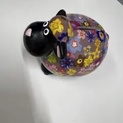 陶器製 ひつじの貯金箱 インテリア雑貨