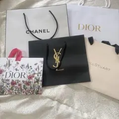 シャネル ディオール YSL ジル紙袋5枚セット 高級ブランド