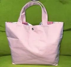 【ハンドメイド】ピンク トートバッグ