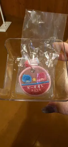 リトルツインスターズ ピーチオレ 刺繍キーホルダー