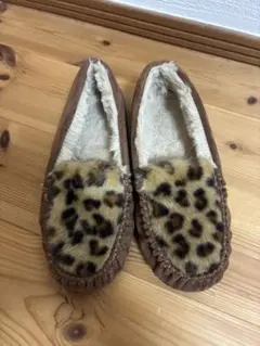 ヒョウ柄ファー付きモカシン　小さいサイズ