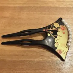 かんざし ／ 簪　扇形　鼈甲風　黒甲　パール　梅　バチ　和装　結婚式　パーティー