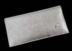 [新品☆未使用☆未開封] 皇居 長財布 シルバー 本革 菊の御紋入り 開運財布のサムネイル