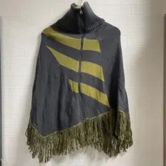 NUDA VERiTE フリンジ付き ポンチョ ストール