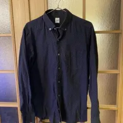 TAKEO KIKUCHI ネイビー ドット柄シャツ サイズ3（L）