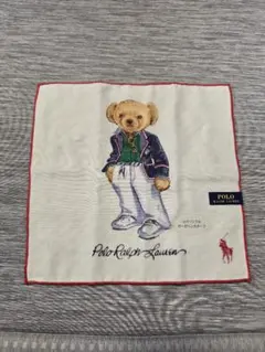 ​【新品・タグ付】ポロラルフローレン ポロベア リバーシブル ガーゼハンカチ
