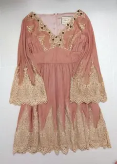 LIZLISA系 新品 タグ付き レース フレアーワンピース