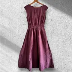 natural coutureパープルノースリーブロングワンピース sizeFのサムネイル