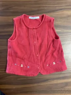 familiar ベビーベスト 80 赤