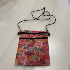 【新品未使用】花柄　和装　バッグ　お祭り　祭　ショルダー