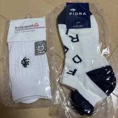 ルコックスポルティフ　フィドラ　ゴルフ　ソックス　靴下　2足セット