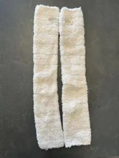 ジェラピケ　薄ピンクボーダー　レッグウォーマー