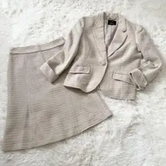 美品✨23区 スーツ セットアップ スカート ツイード ラメ Aライン 38 M