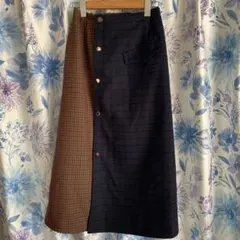 REDYAZEL チェック柄フレアスカートS