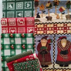 クリスマスモチーフ コットン生地4枚セット