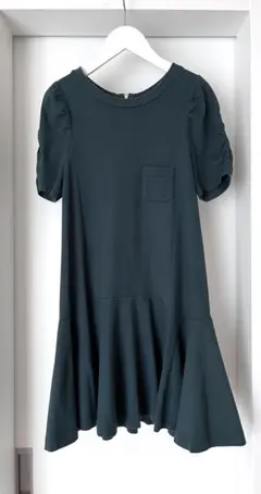 MUVEIL ミュベール　ミニ丈ワンピース コットン　グリーン