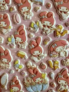 サンリオ 正規品マーク マイメロディー クロミ ぷっくりシール マシュマロシール