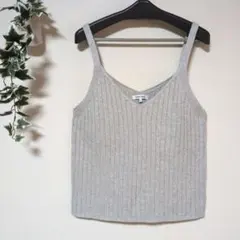 美品★GLOBAL WORK ライトグレーのニットベスト　L