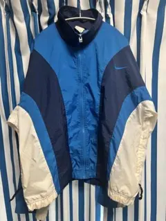 【90s 銀タグ】NIKE ナイキ ナイロンジャケット 刺繍ロゴ マルチカラー