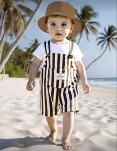 SHEIN Playful Pals ベビーボーイズ コットン オーバーオール