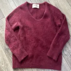 lilly lynque ウール100 ピンク　ニット　モヘア