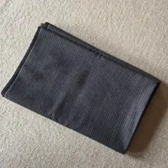 昭和レトロ　和装生地　縦縞 灰緑黄色