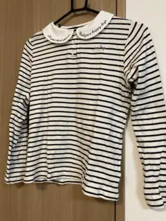 メゾピアノストライプ柄長袖カットソー