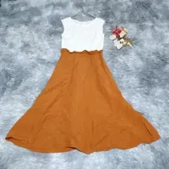 プロポーションボディドレッシング（M）ノースリーブ ドッキングワンピース 麻混のサムネイル