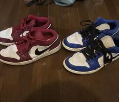 NIKE AIR JORDAN 1 LOW 赤 青 2足セット スニーカーのサムネイル