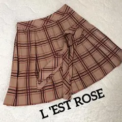 【美品】レストローズ　チェックスカートのサムネイル