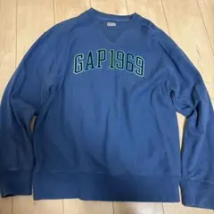 90年代古着　オールドGAP ビッグ刺繍　ロゴスウェット