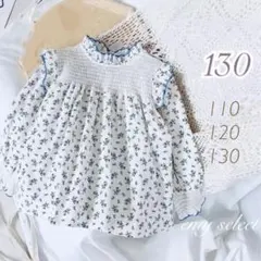 130 ＊ 春服 花柄 チュニック ブラウス ワンピース フリル