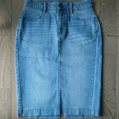 【美品】ユニクロ デニムタイトスカート★ W58cm
