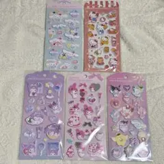 詩*葉様 【正規品】サンリオ　ジュエルマシュマロズステッカー　5枚セット