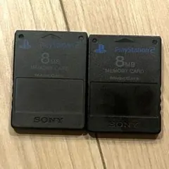 SONY PS2 純正メモリーカード 8MB ブラック 2個セット