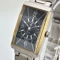 SEIKO タンク QZ ダークグレー スクエア ユニセックス 時計 新品電池