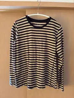 授乳服　無印良品　ストライプ 長袖 Tシャツ M-Lサイズ