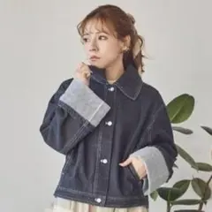 yumi. インターファクトリーデニムジャケット 新品未使用ネイビー