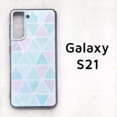 Galaxy S21 5G ケース パステル 三角 カバー