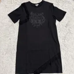 KENZO タイガー刺繍 半袖ワンピース ブラック Mのサムネイル