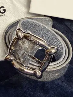 Dolce & Gabbana vintage シルバー レザーベルト