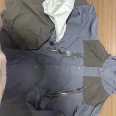 ワークマン　防水 フード付きレインコート上下セット