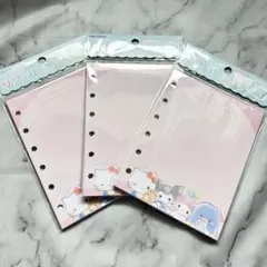 ハローキティ・サンリオ　リフィル3枚セット★ シール帳　台紙　バインダー