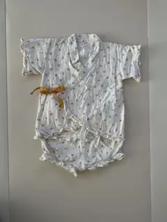 花柄 ホワイト 甚平 ~95cm