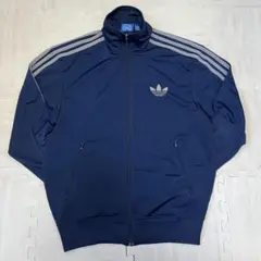 【adidas】ファイヤーバード トラックジャケット ネイビー×シルバー Ｍ